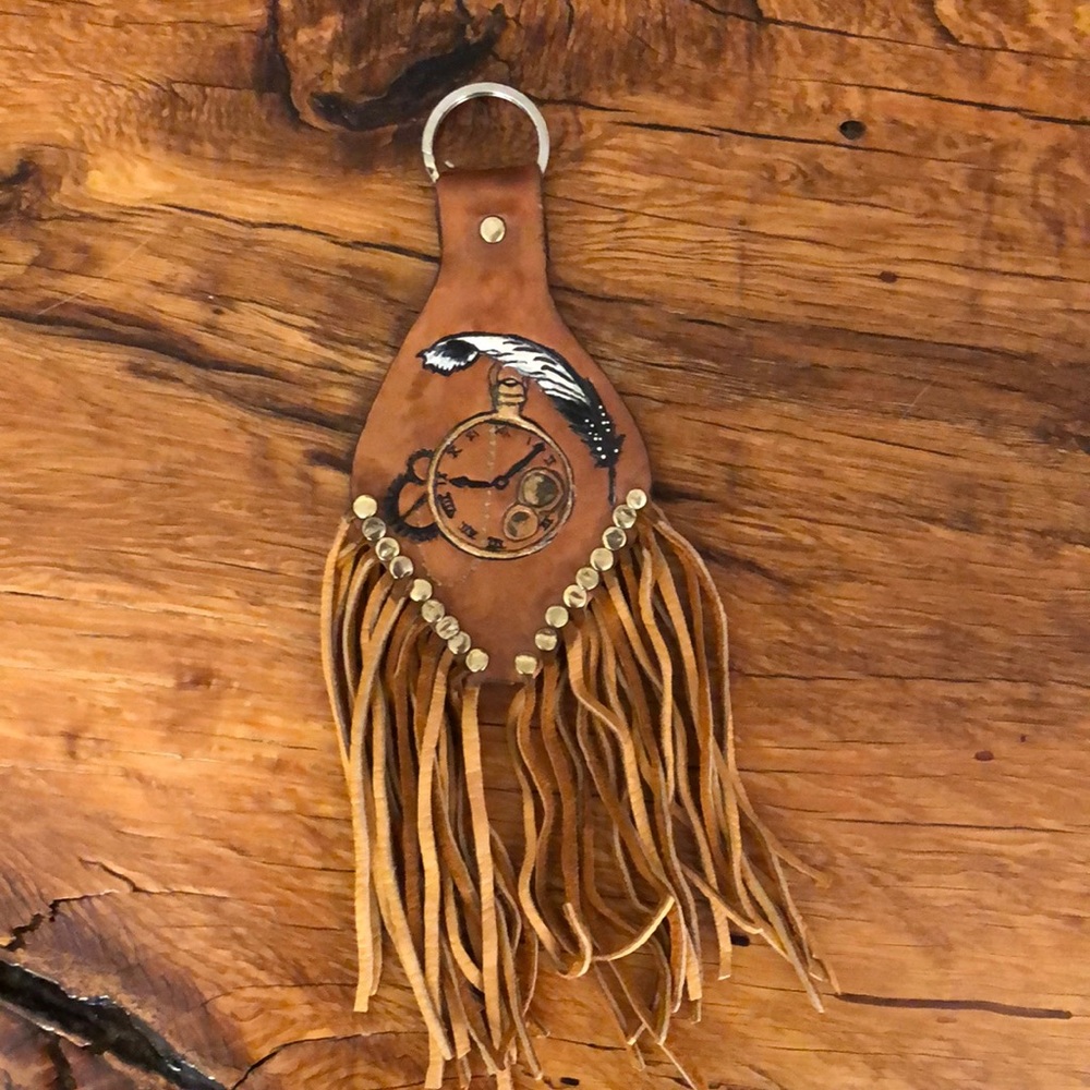 Leather key fob